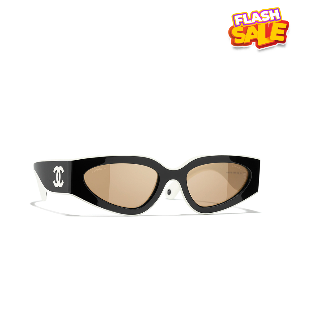 Chanel Sunglasses CH6056 - Black & White Polarized - Image 1
