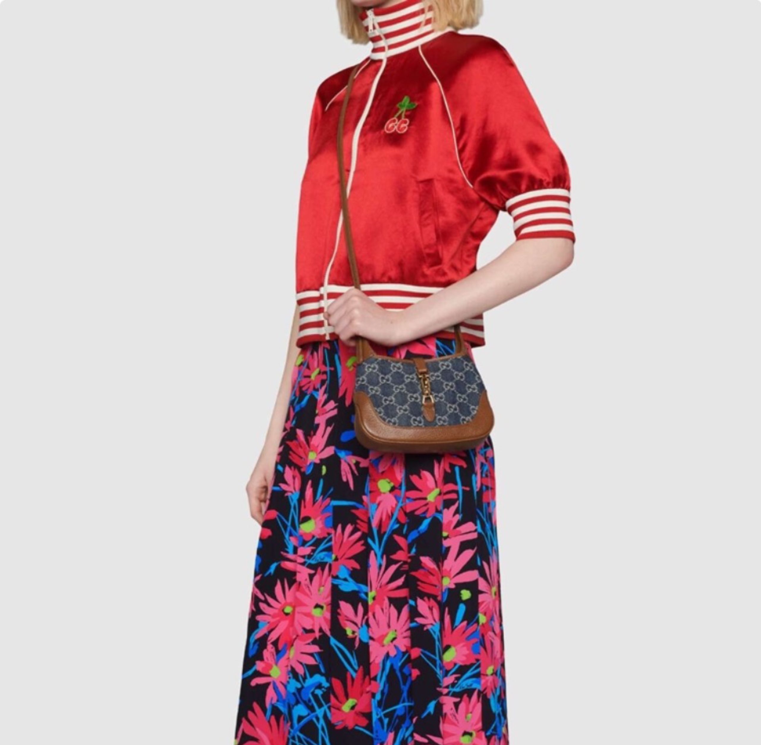 Gucci Jackie 1961 Canvas & Leather Shoulder Bags - Image 2