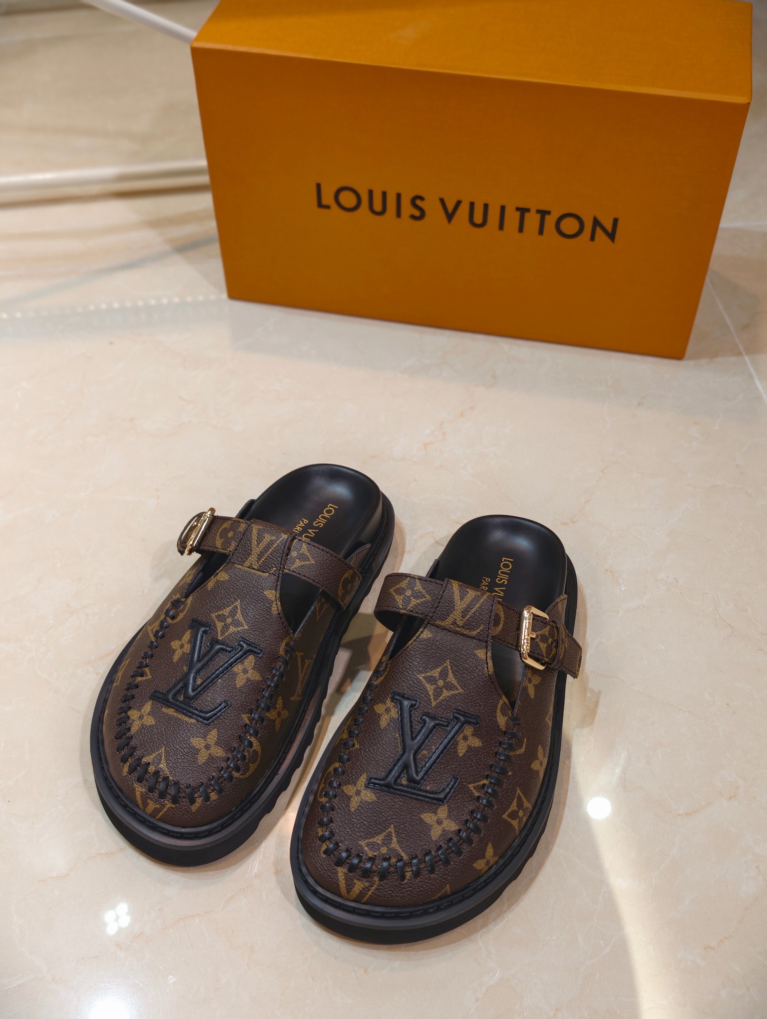LV Easy Monogram Mules - Image 1