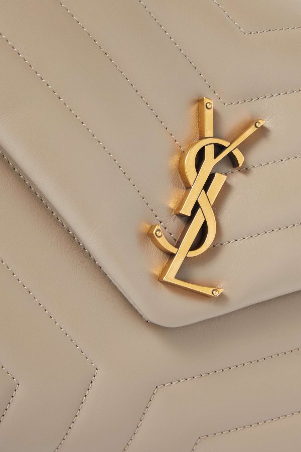 SAINT LAURENT Loulou medium quilted leather shoulder bag brown