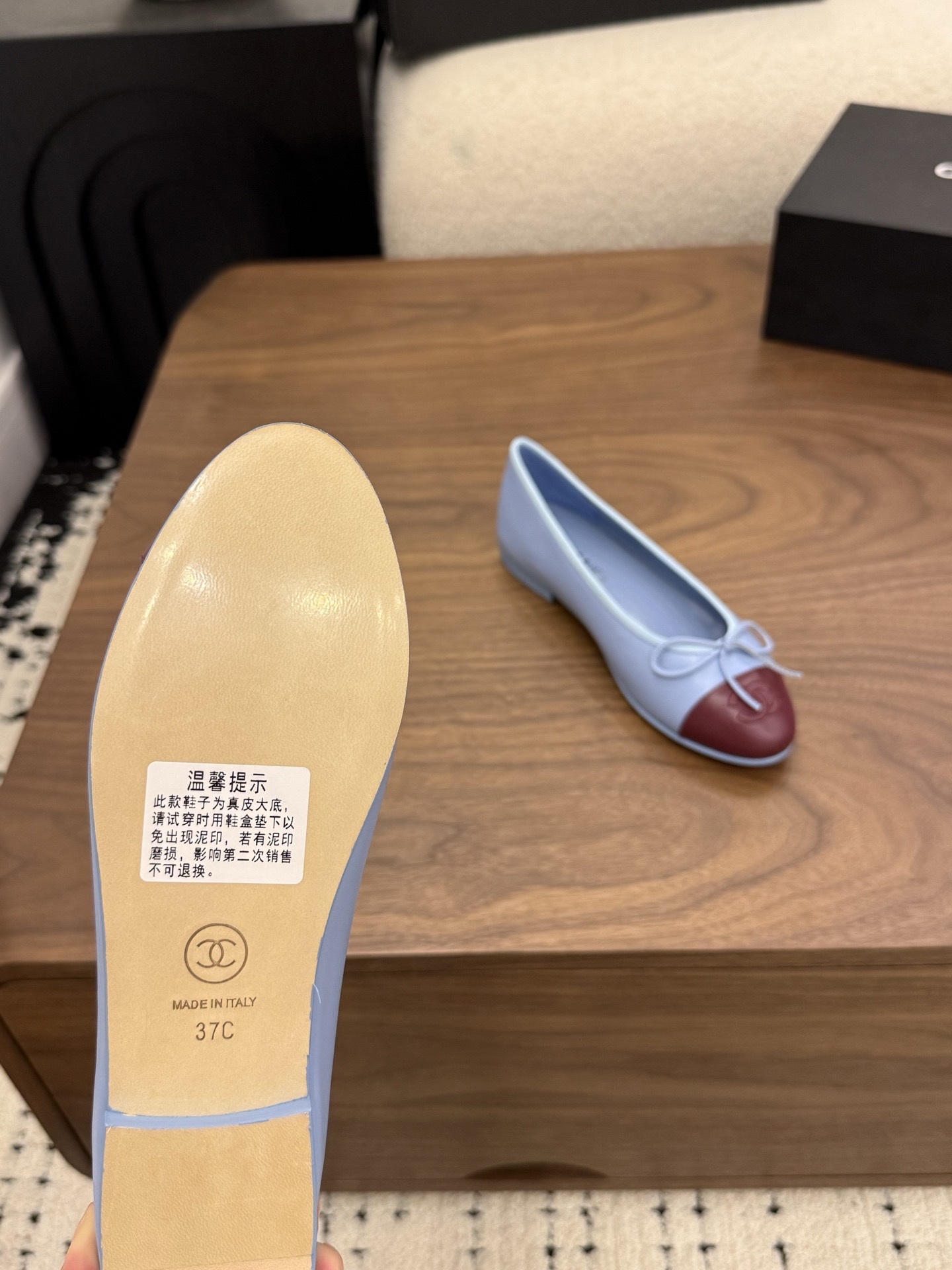 Chanel 26S Matthieu Blazy's Ballet Flats Burgundy Blue - Image 8