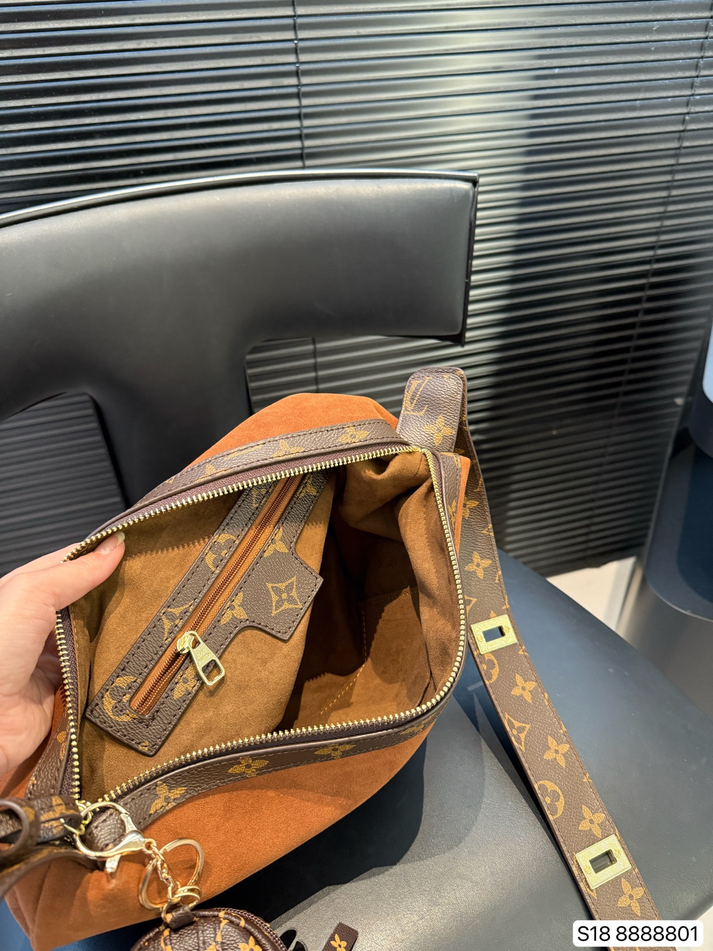 LV Suede Hobo Bag - Image 4