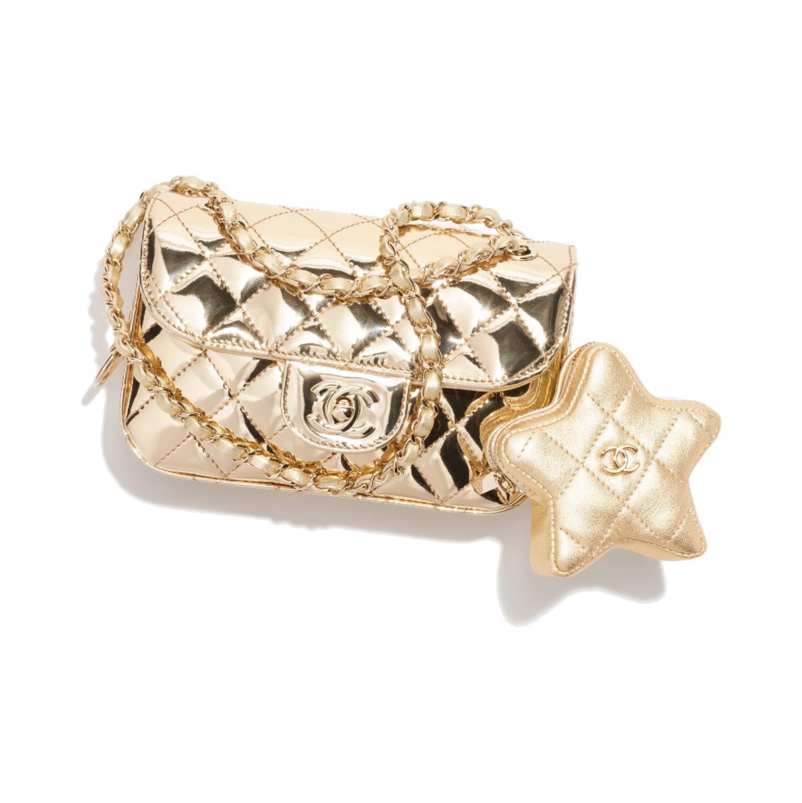 Chanel Mirrored Star Leather Shoulder Crossbody Bag - Image 1