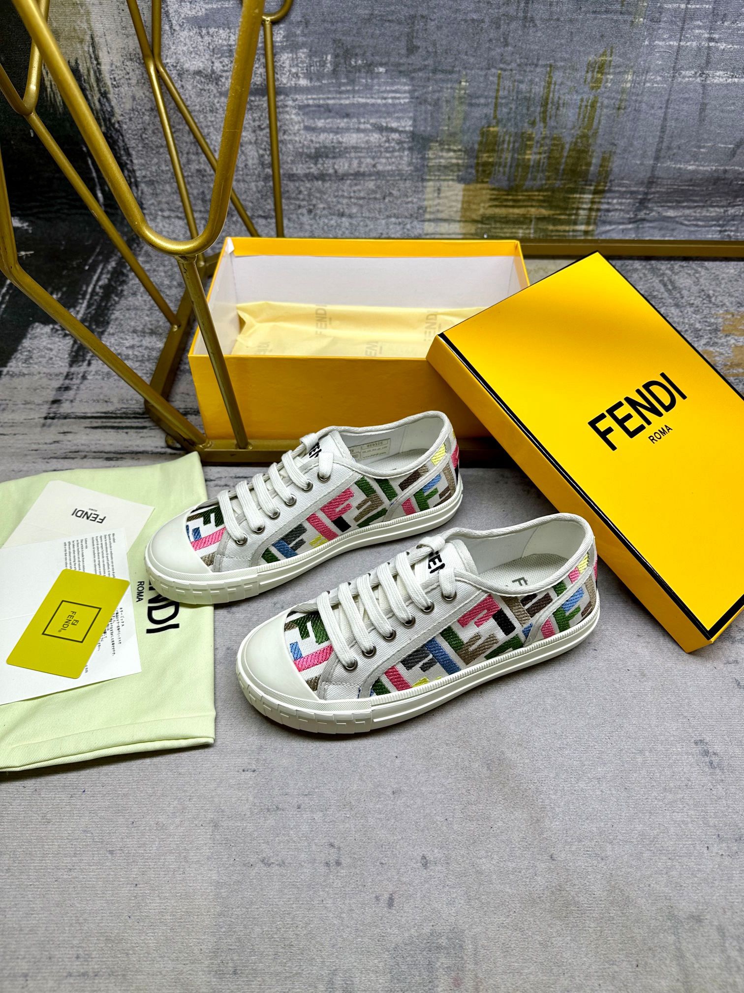 Fendi Domino Low-top Sneakers Shoes - Image 2