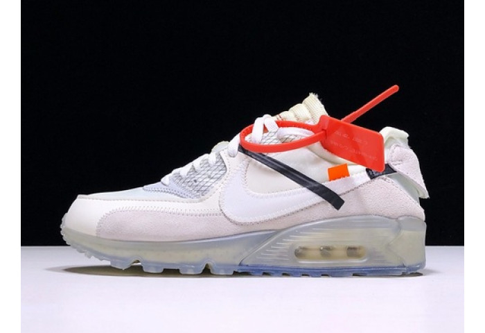 OFF-WHITE x Nike Air Max 90 Sail Muslin Virgil Abloh AA7293-100 - Image 1
