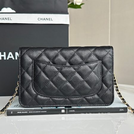 Chanel Classic Wallet on Chain Quilted Caviar - Image 3