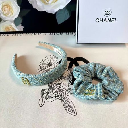 Chanel New Two-Piece Headband Set + Hair Tie - Image 3