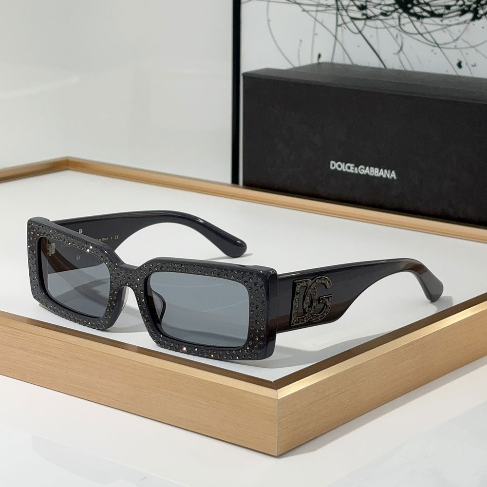 DOLCE & GABBAN DG Small Box Logo Mirror leg  Sunglasses Top quality - Image 5