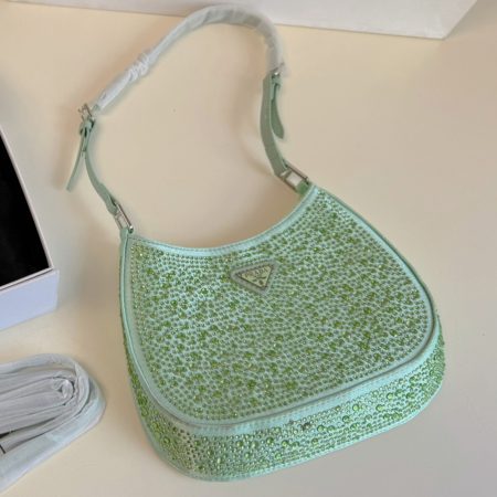 Prada Cleo Leather diamond Shoulder Bag Handbag - Image 6