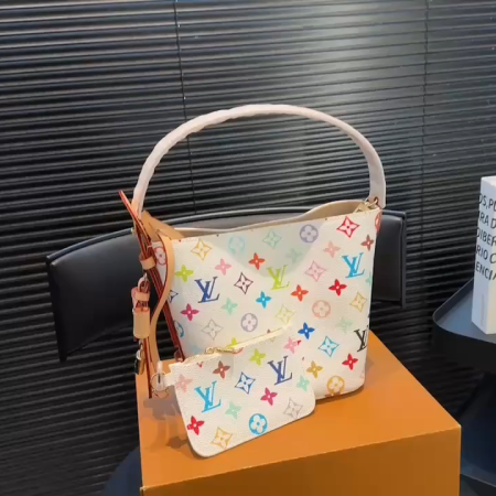 LV Takashi Murakami White Sancai BB Bucket Bag - Image 2
