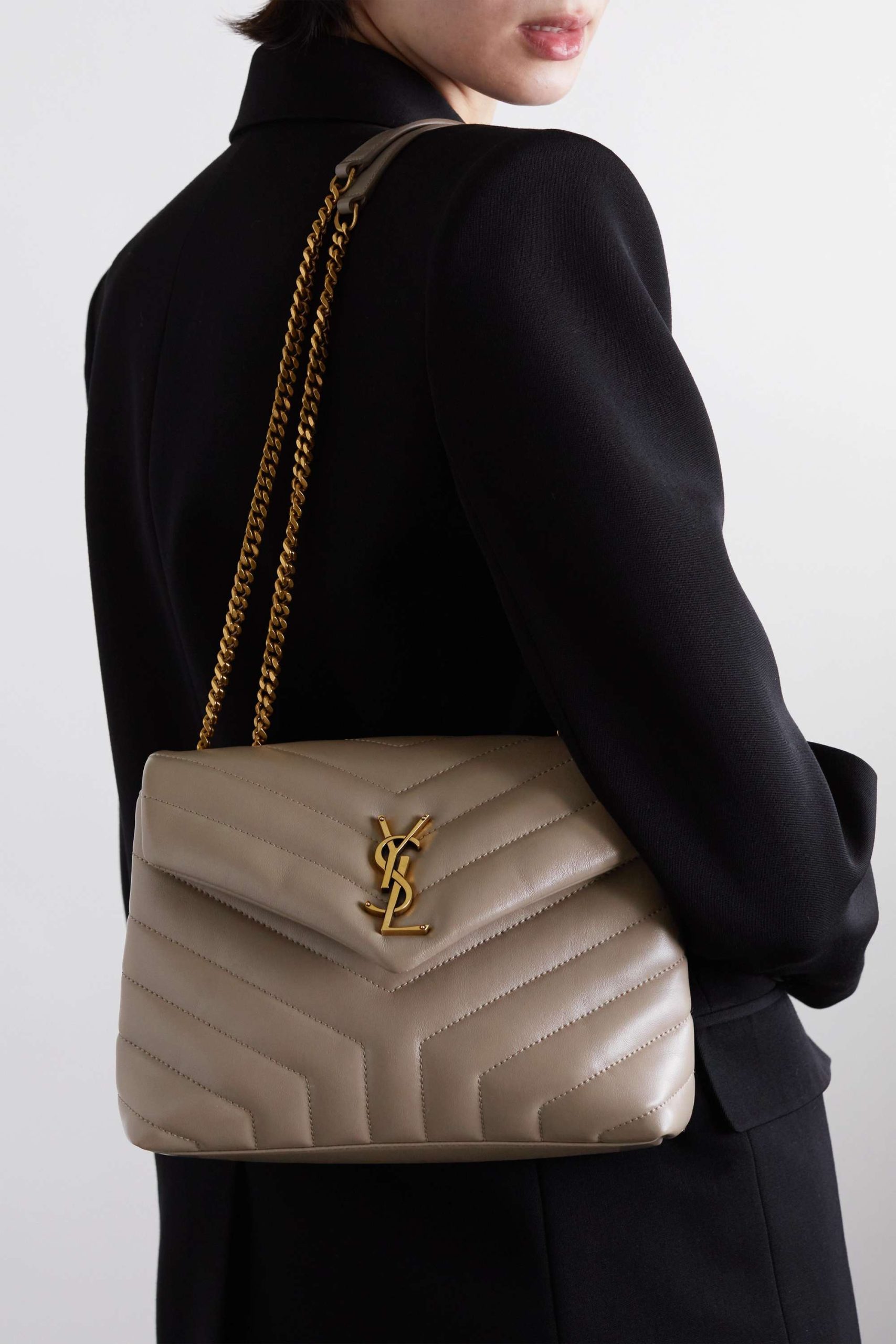 SAINT LAURENT Loulou small quilted leather shoulder bag black - Image 5