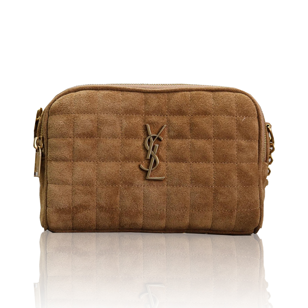 Saint Laurent YSl Suede Cassandre Matelassé Square MiniCamera Bag - Image 1