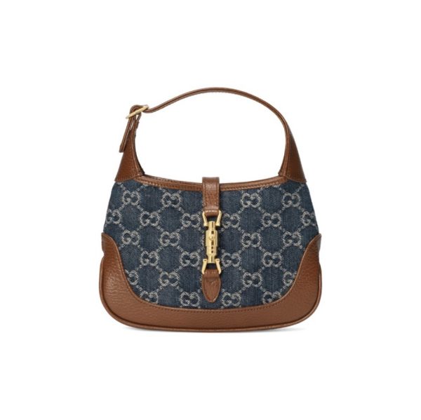 Gucci Jackie 1961 Canvas & Leather Shoulder Bags