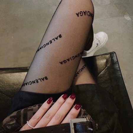 Balenciaga Parisian House Letter Stockings