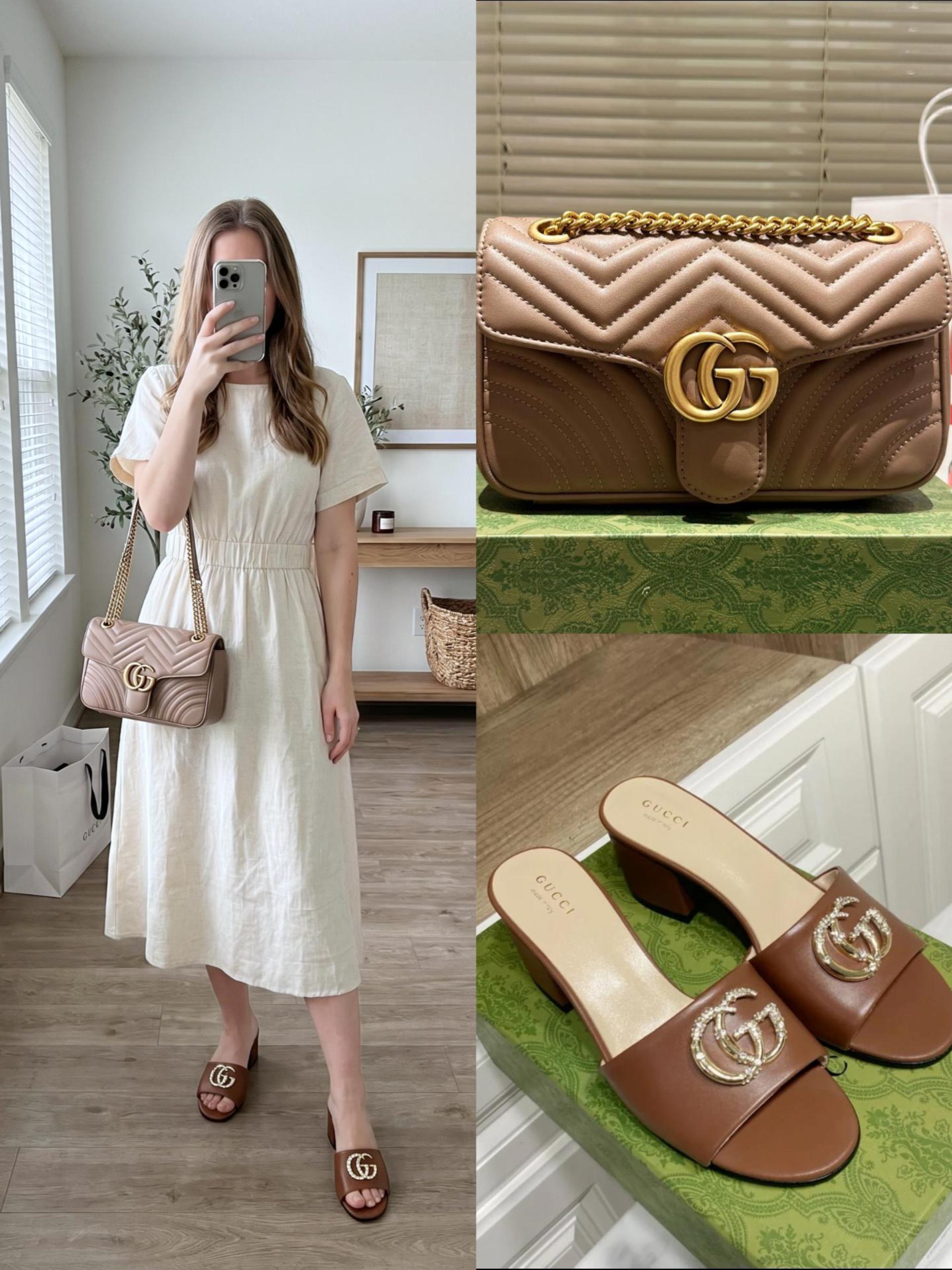 Gucci Shoes & Bag Set - Image 1
