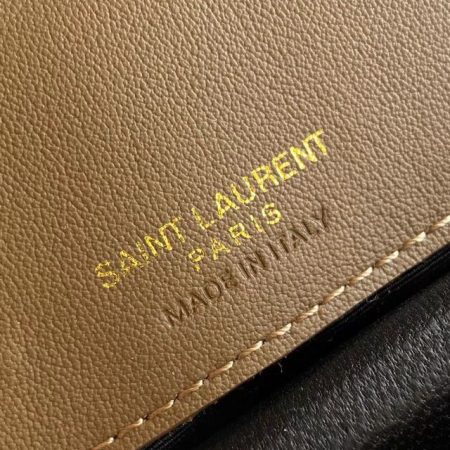 Saint Laurent YSL LOULOU small in MATELASSé suede in Brown - Image 8