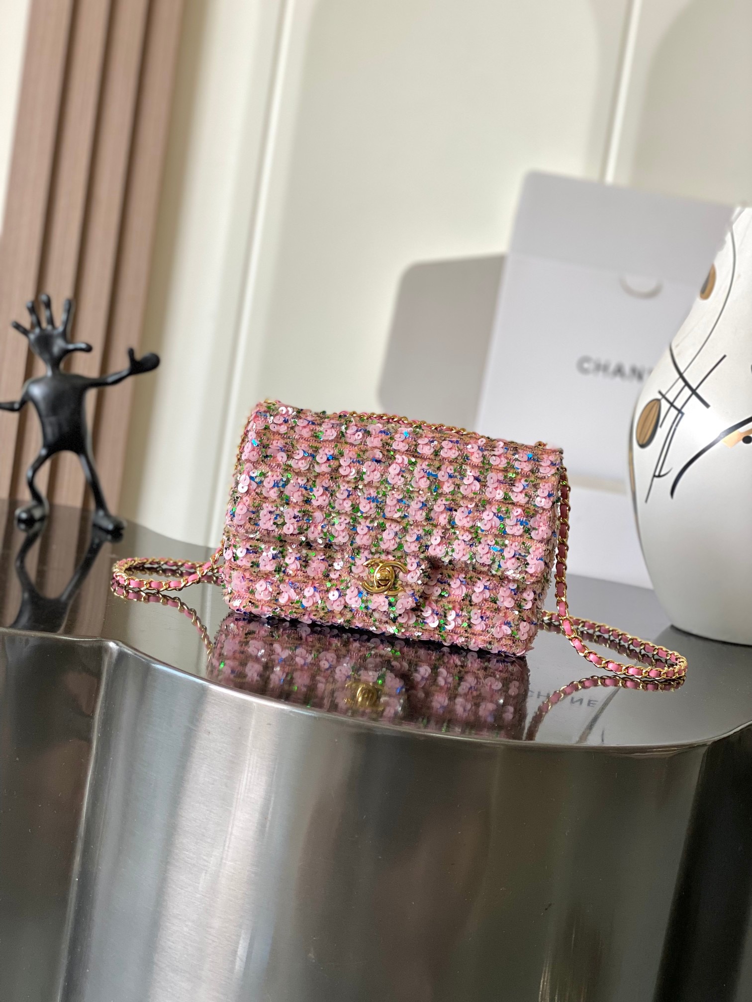 Chanel Fringe Sequined Evening Clutch - Image 1