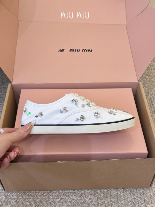 Miu Miu Embroidered Women Sneakers