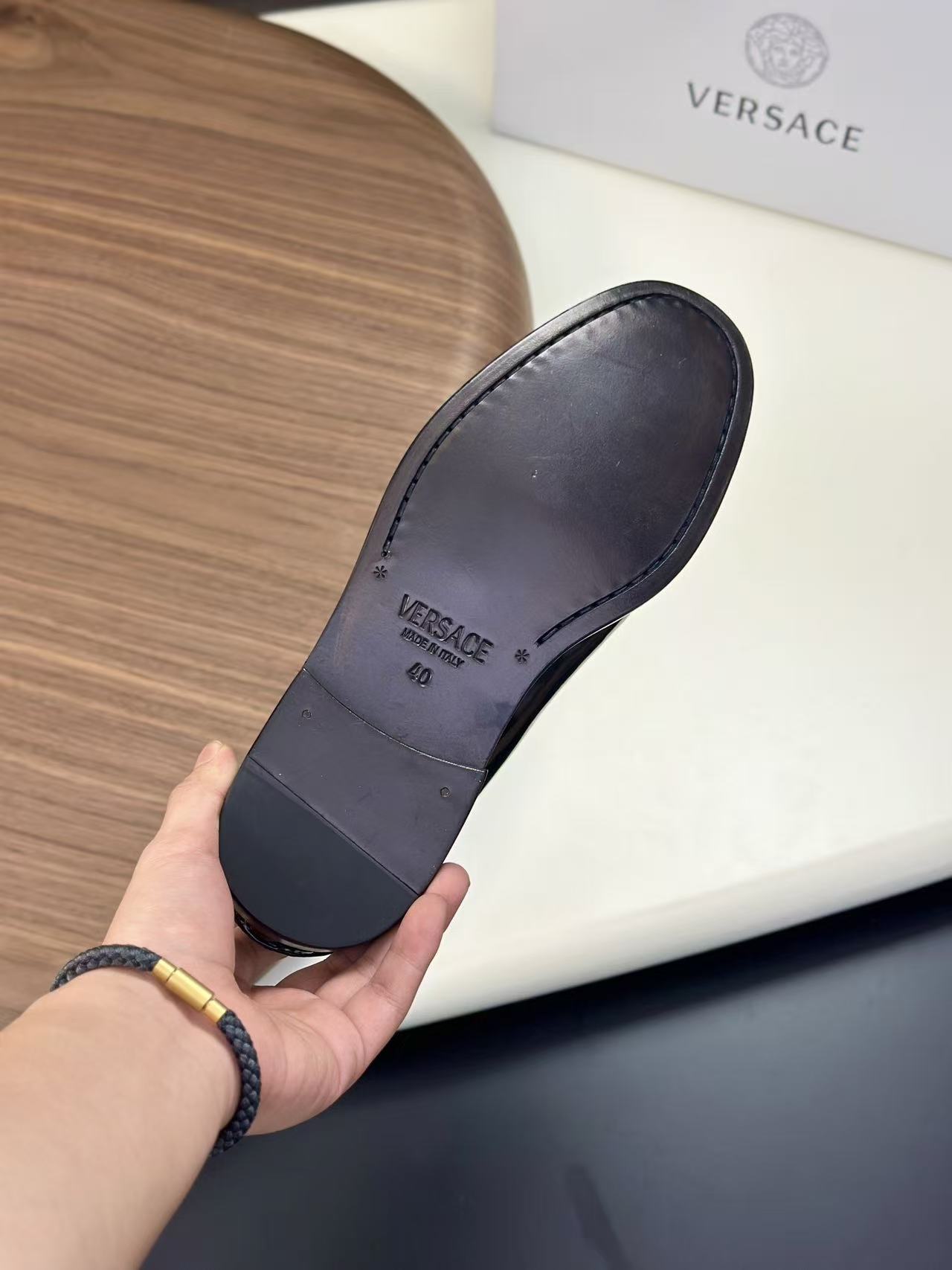 Versace Black Leather Medusa 95 Loafers - Image 9