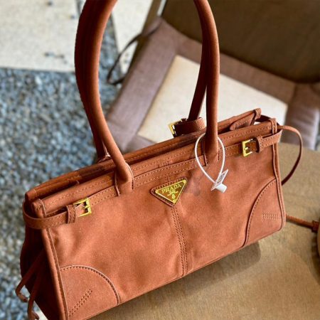 Prada Suede Tote Bag Soft-lux Handbag - Image 2