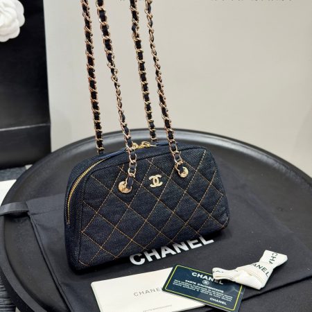 Chanel Denim Chain Bag - Image 2