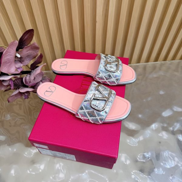 Valentino Women VLogo Slide Sandals