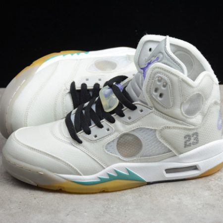 Off-White Air Jordan 5 white green purple CT8480-105 - Image 16