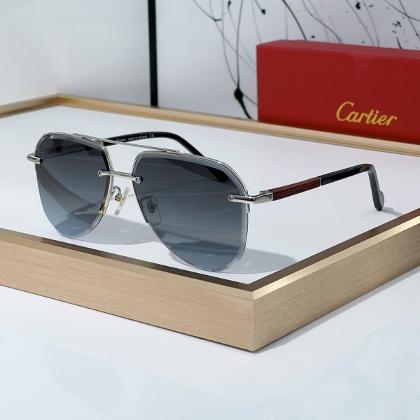 Cartier Color Matching Metal irregularity Sunglasses Top quality