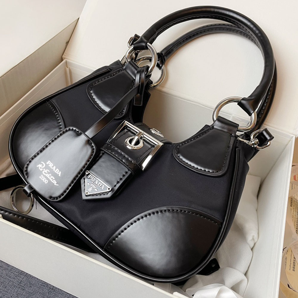 Prada Moon Re-Nylon Handbag - Image 4