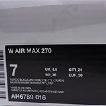 Nike womens Air Max 270 black purple AH6789 016 - Image 9