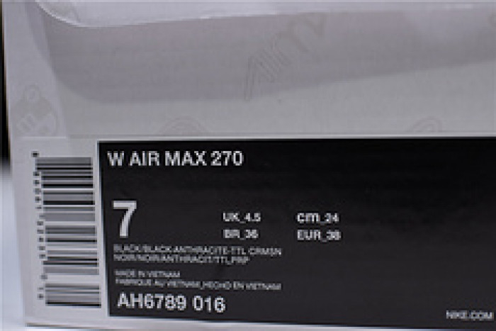 Nike womens Air Max 270 black purple AH6789 016 - Image 9