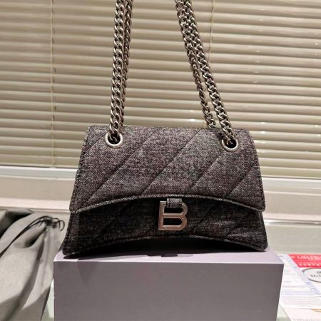 Balenciaga Crush Quilted Denim Bag - Image 2