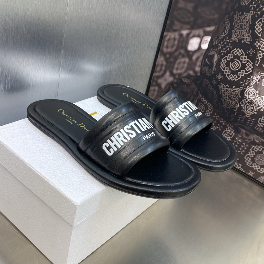 Dior Every-D Leather Fashion Flip-flops Shoes Sandal - Image 6