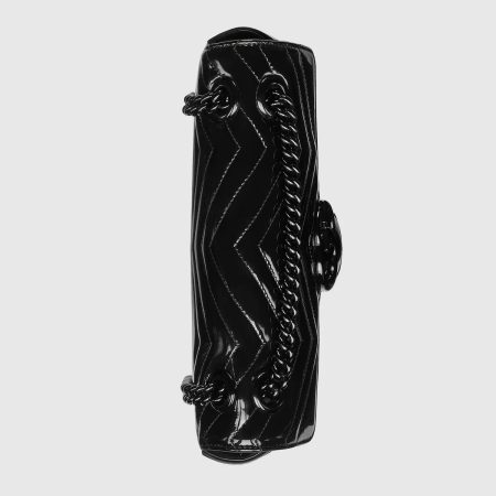 Gucci GG Marmont patent small shoulder bag in patent - Image 6