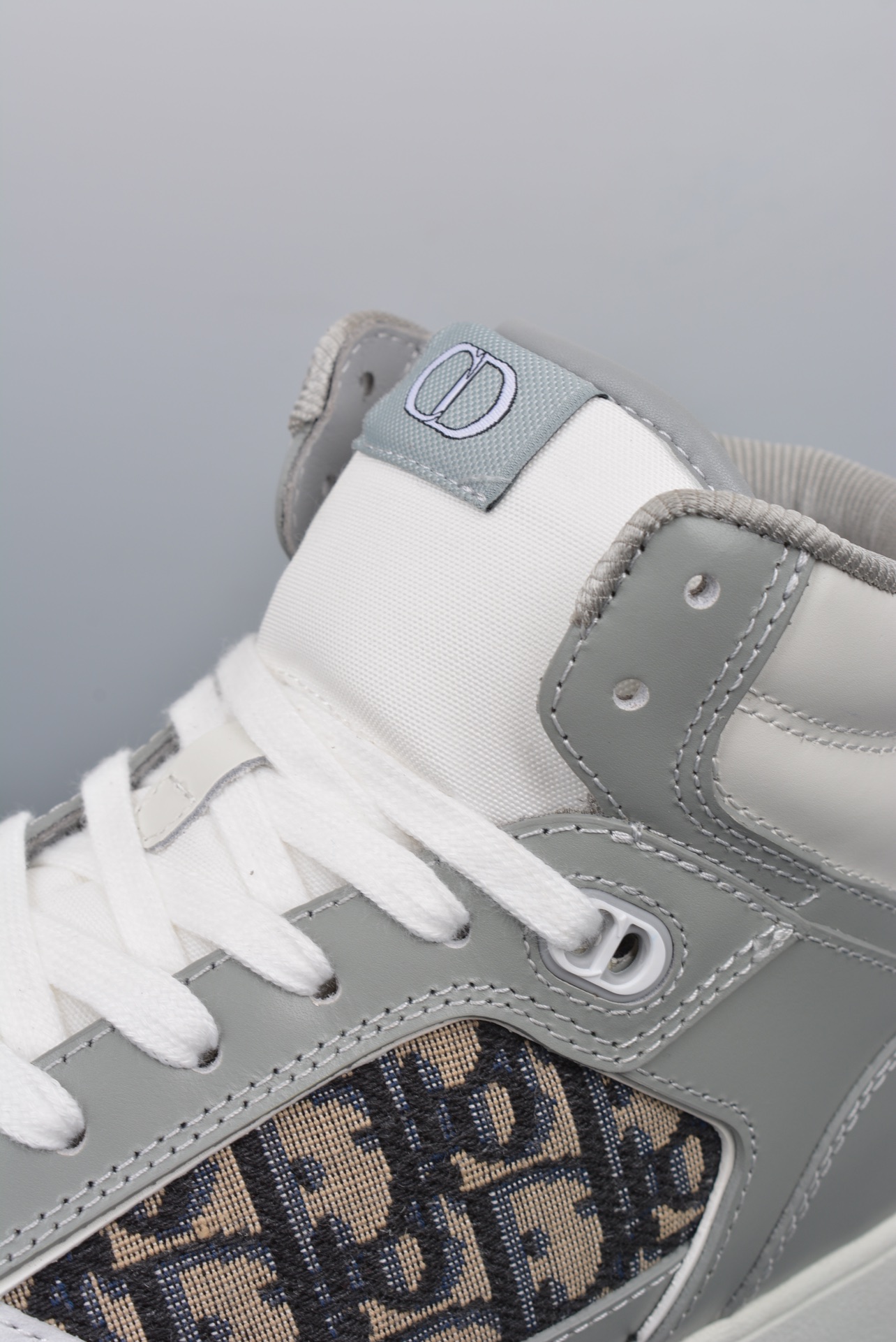 Dior B27 Sneakers High-Top Gray (AAA High Quality Version) - Image 7