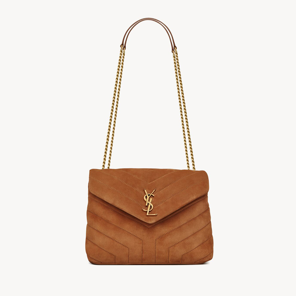 YSL LouLou Quilted Suede Bag - Image 1