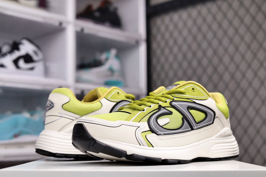 Dior B30 Dad Sneakers Green Biege (1:1 Version) - Image 5