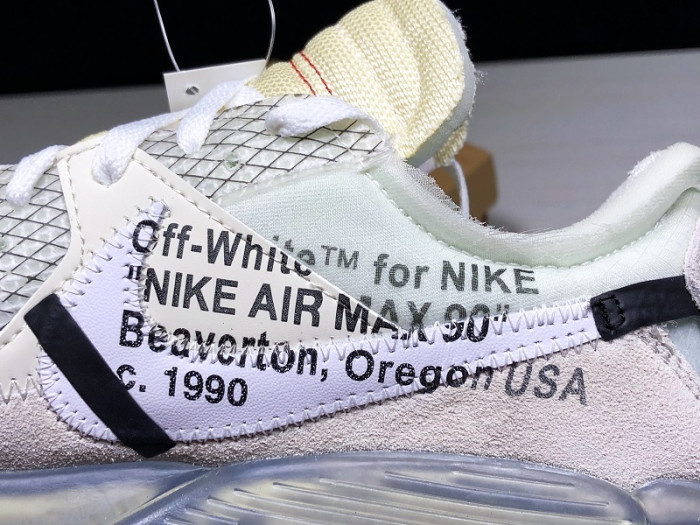 OFF-WHITE x Nike Air Max 90 Sail Muslin Virgil Abloh AA7293-100 - Image 35