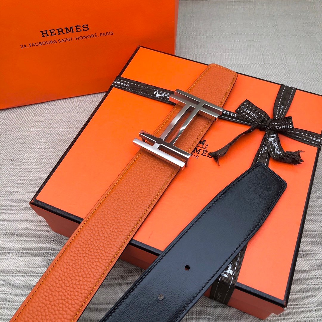 Hermes H Belt Buckle & Reversible Brown For Women, Women Belt 380MM - Image 1