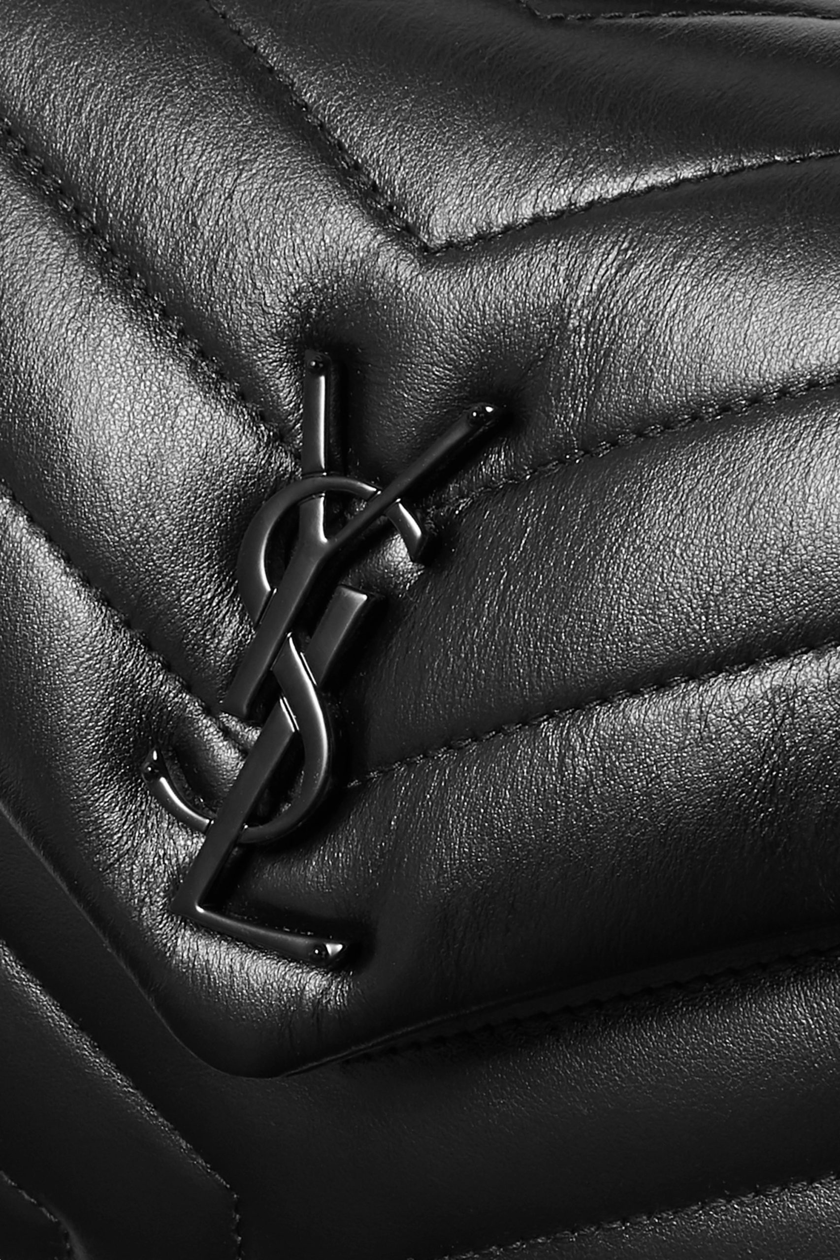 SAINT LAURENT YSL Loulou Small Quilted Leather Shoulder Bag Black - Image 3