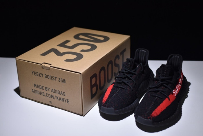 Yeezy Supreme Boost 350 V2 BLACK AND RED - Image 11