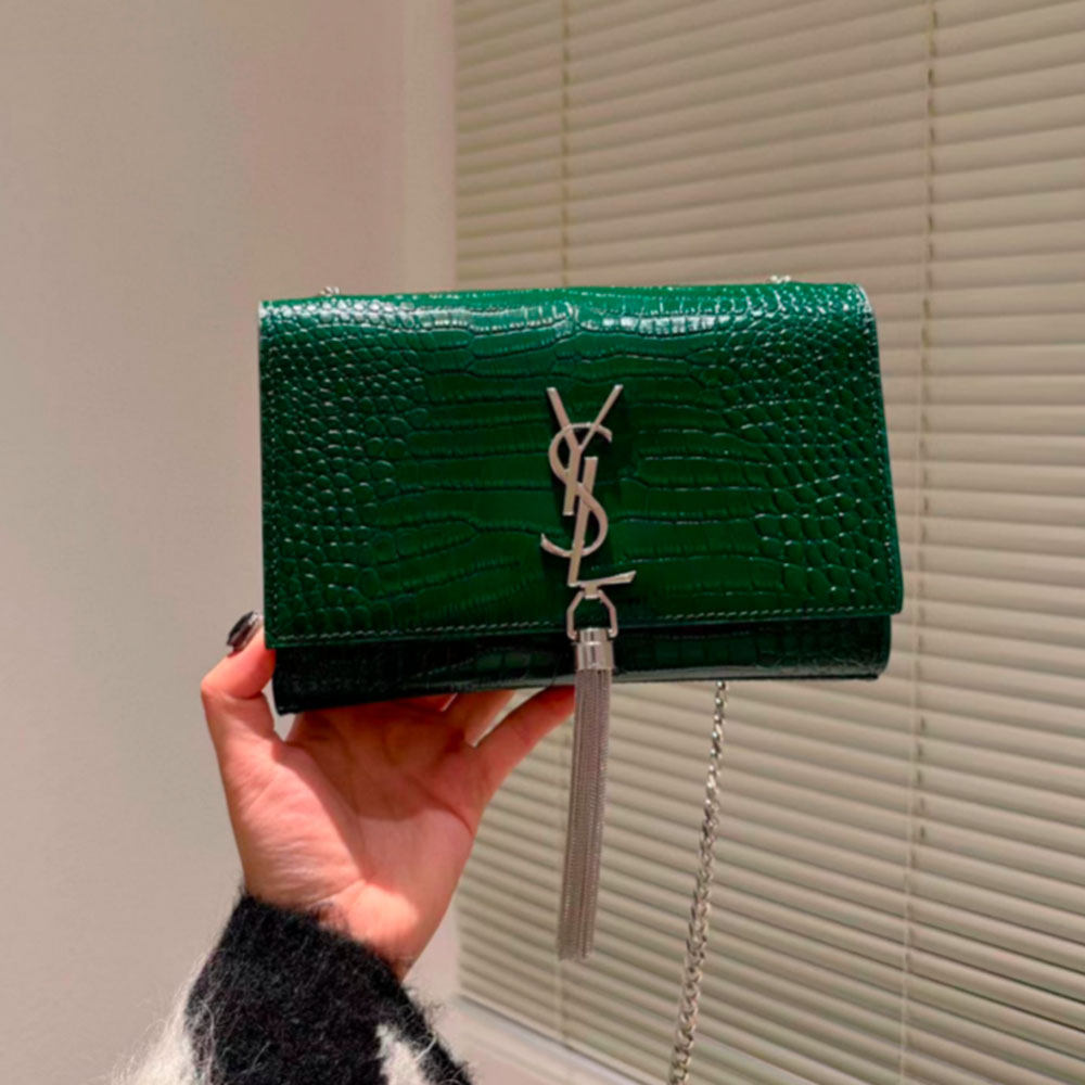 YSL Kate Tassel Crocodile Bag - Image 10