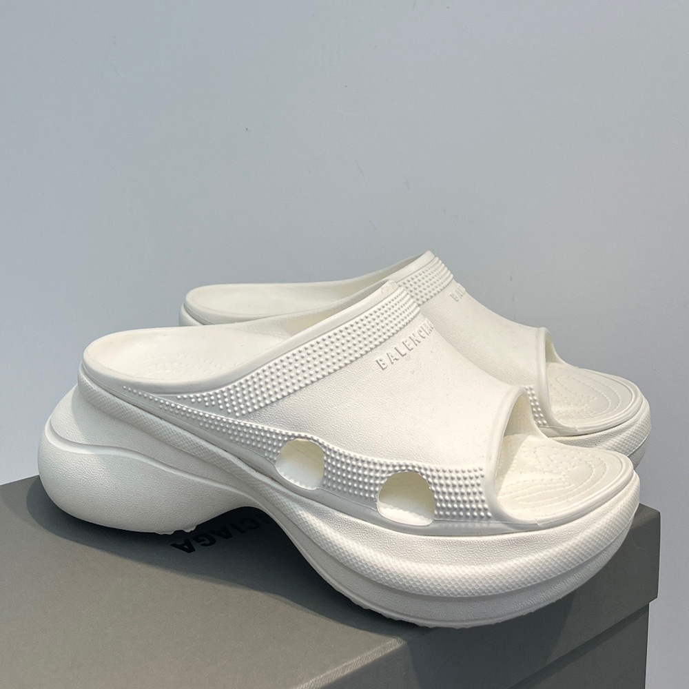 Balenciaga Pool Crocs Rubber Platform Slippers  Slide Sandal - Image 7