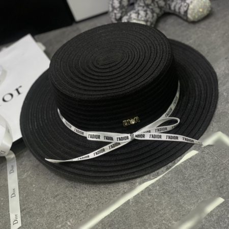 DIOR Flat-Brimmed Straw Hat - Image 3