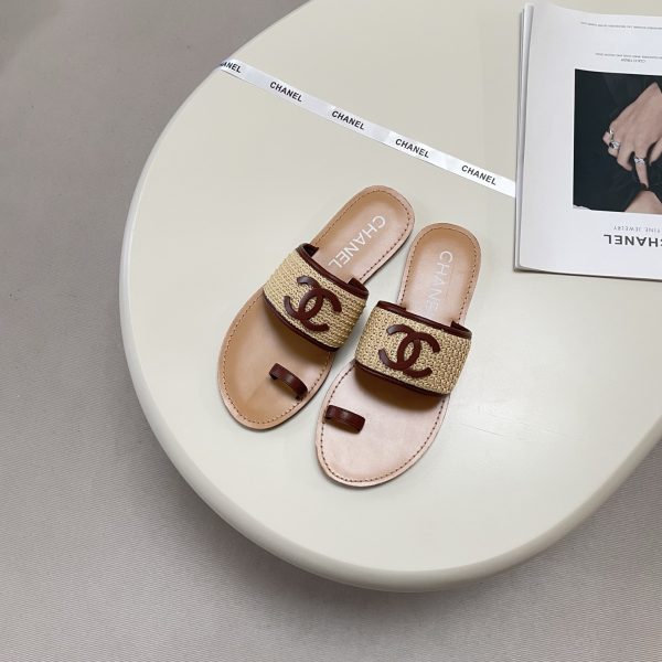 Chanel 26P Woven Thong Sandals