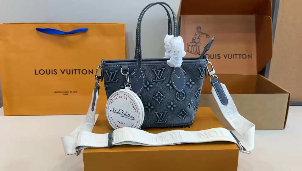 LV Ultra Mini Neverfull BB Denim Bag - Image 1