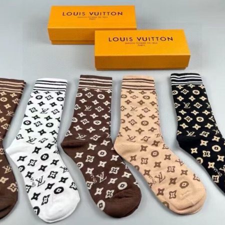 Lv Knee-High Socks [5 pairs per box]