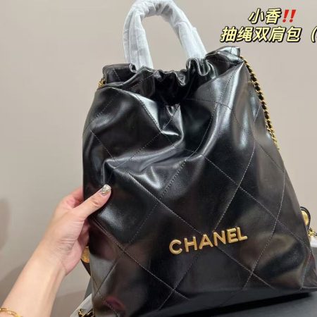 Chanel 23P Black Beaute Backpack 22 Mini Bag - Image 2