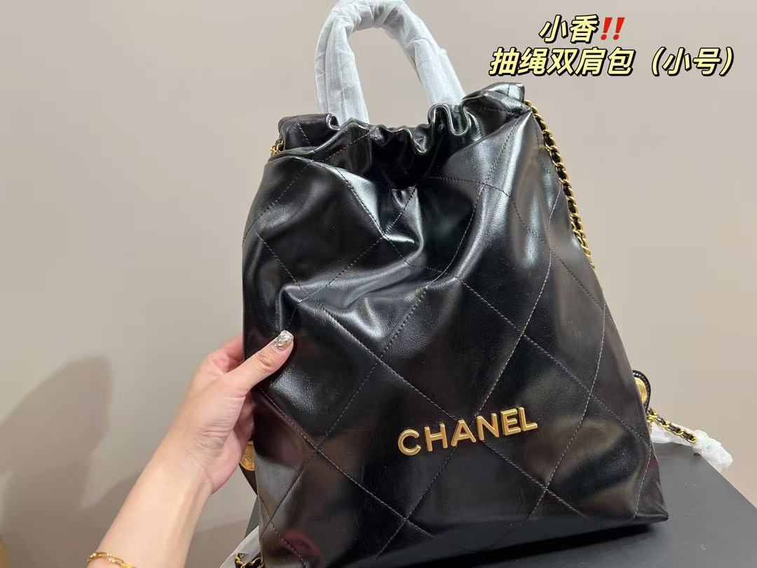 Chanel 23P Black Beaute Backpack 22 Mini Bag - Image 2