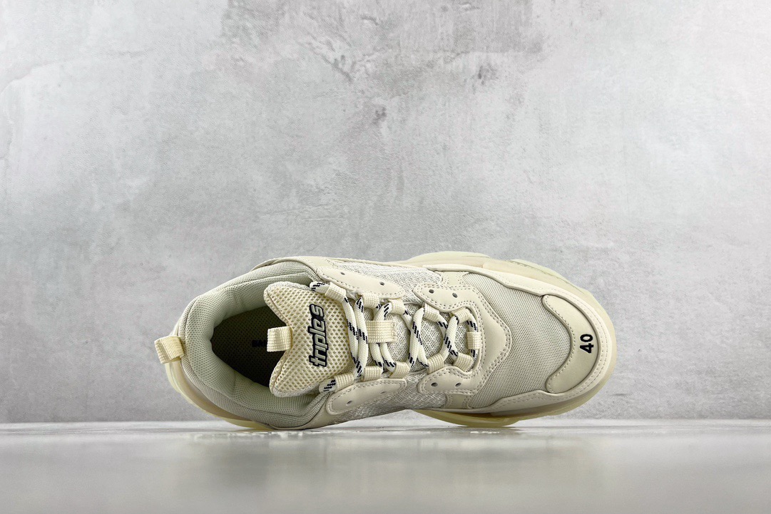 Balenciaga Triple S Clear Sole Sneakers Beige Mirror Version 10A - Image 5